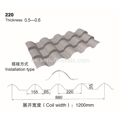 Rollformmaschine für glasierte Dachziegel